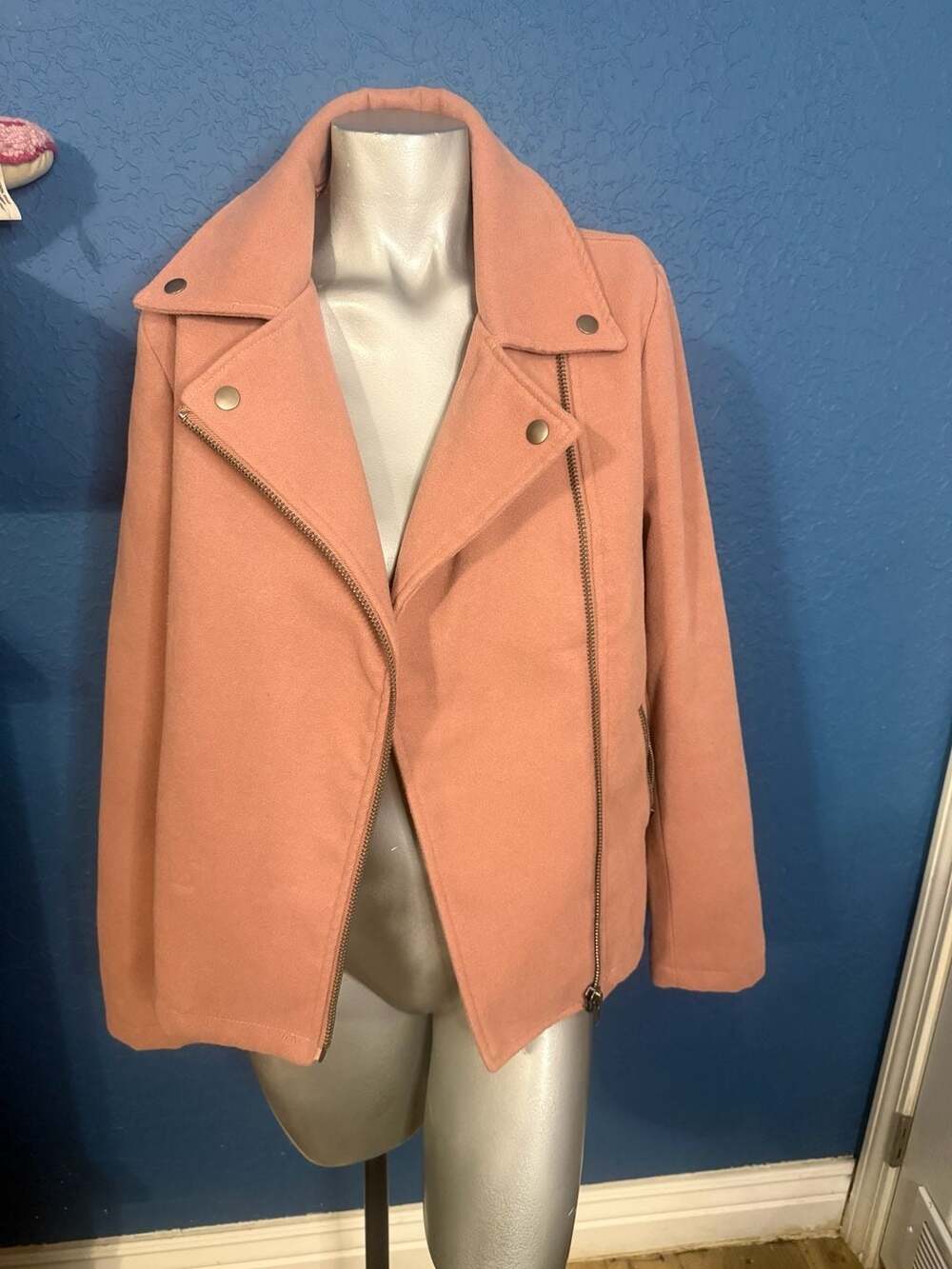 Forever 21 Moto Jacket Size M Pink